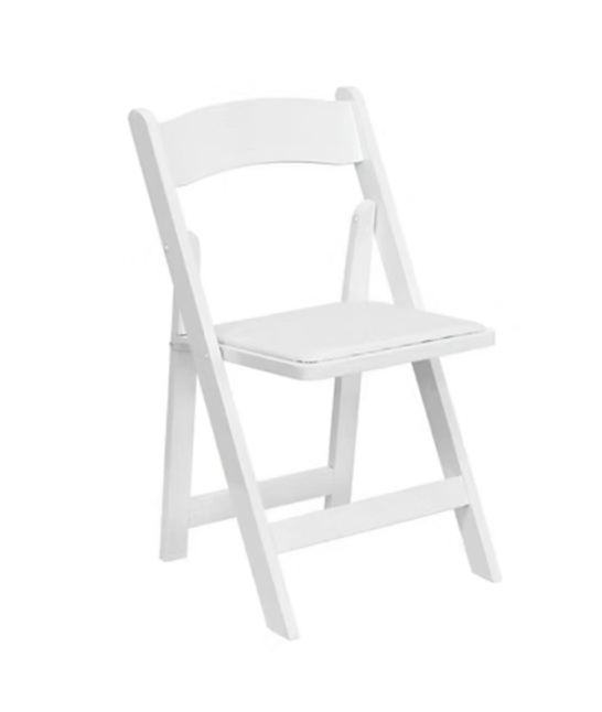 White Wood Folding Chair