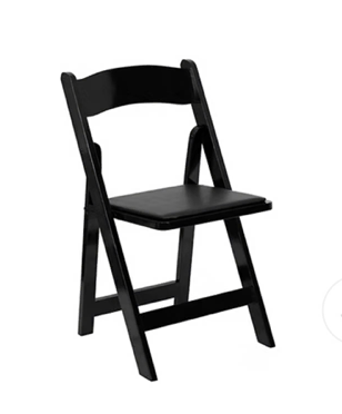 Black Wood Folding Chair