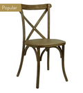 Dark Wood Cross Back Chair