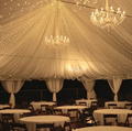 Fully Draped Twinkle Light Industrial Tent