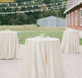30" Cocktail Table + Polyester Linen