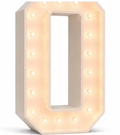 White Marquee Number